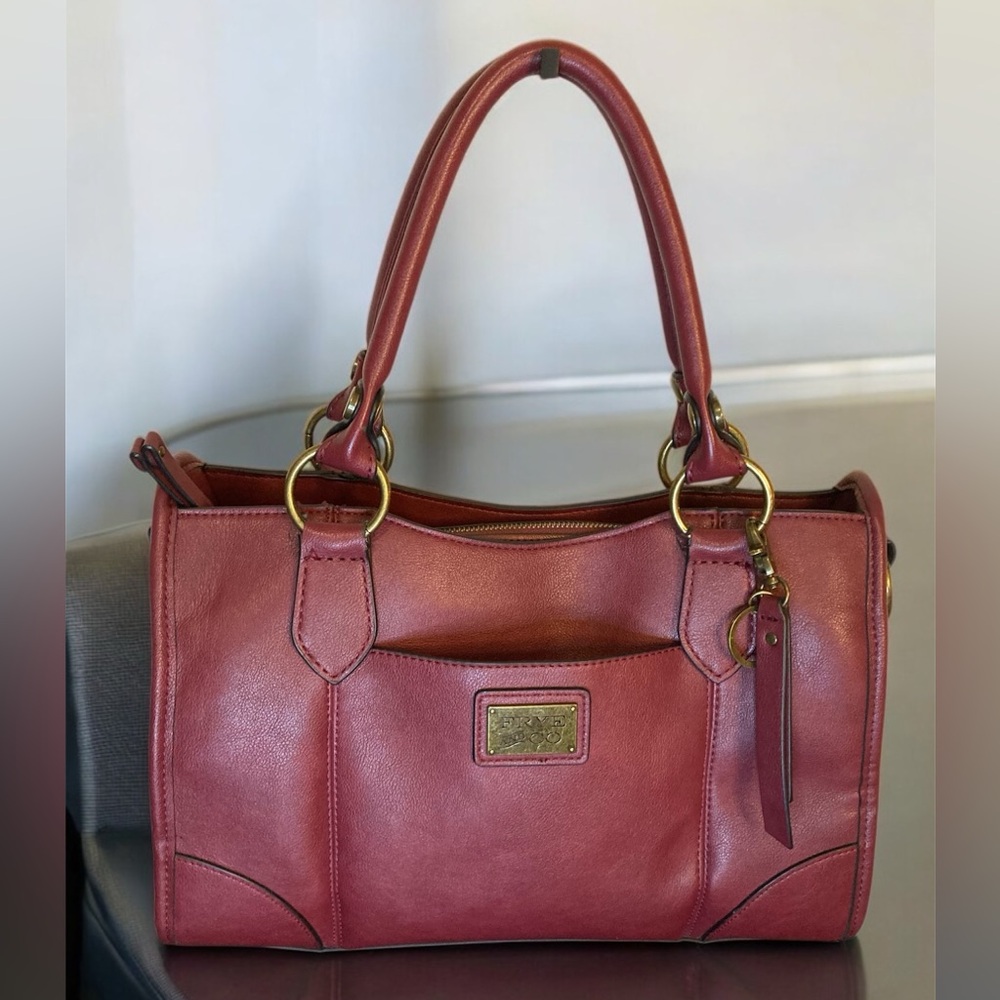 FRYE & Co VINTG BURGANDY Leather Handbag